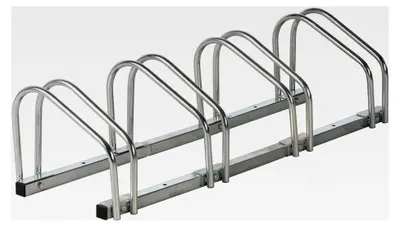 Produktbild von Metall Fahrradständer für 4 Fahrräder - Boden- und Wandmontage - 100 cm