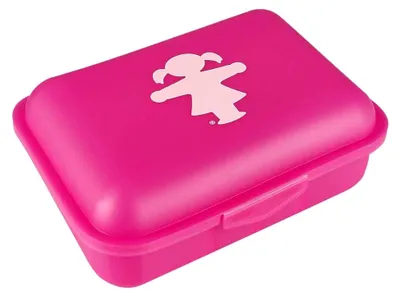 Produktbild von Pausierer | Brotdose in Pink | 13 x 18 x 6,5 cm mit Ampelfrau