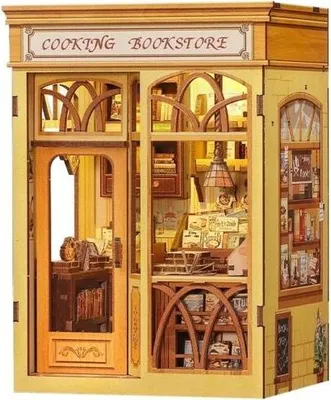 Obrázek produktu pro Stavebnica Cutebee Booknook Cooking Bookstore BJAA202 Drevo 13 x 10 x 17 cm