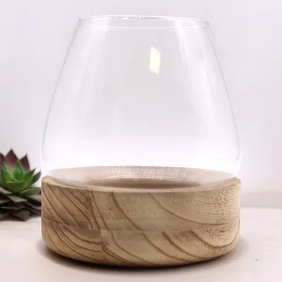 Image de Grand terrarium en bois naturel - 17x19 cm
