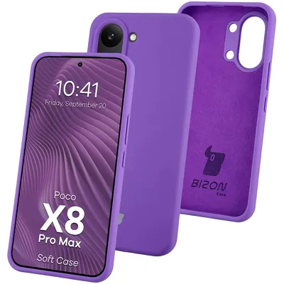 Produktbild von Silikon Handyhülle für Xiaomi POCO X8 Pro Max, Bizon Soft Case, Violett