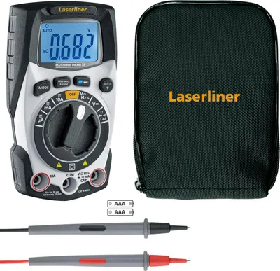 Obrázok produktu pre Laserliner Multimeter Pocket XP, domáci, Power frequency, Napätie, Čierna, Šedá, w, LCD, CE