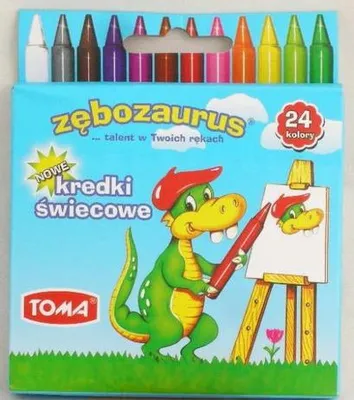 Produktbild von Zębozaurus-Wachsmalstifte, 24 Farben