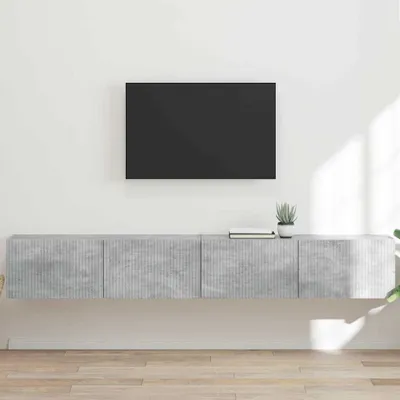 Produktbild von vidaXL TV-Wandschrank 2 pcs Beton 98 x 31 x 29,5 cm Holzwerkstoff
