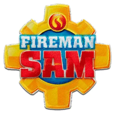 Obrázok produktu pre Fireman Sam © Logo Crest - nášivka, nažehľovacia, nášivka, nášivky, nášivky, veľkosť: 7 x 7 cm