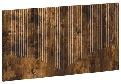 Image de vidaXL Tête de lit murale HOORN, bois imitation chêne fumé