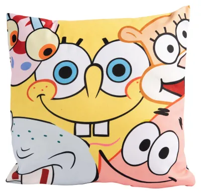 Produktbild von Spongebob Schwammkopf Kissen – Allover - Dekokissen Sitzkissen 30 x 30cm