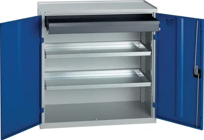 Obrázek produktu pro Skříňka na nářadí/skříňka H1000xŠ1000xD500mm 1zásuvka.2BD šedá/modrá STUMPF