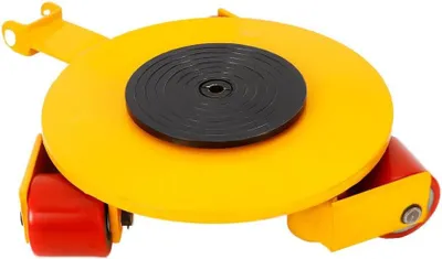 Produktbild von Transportfahrwerk für 2 Tonnen, Schwerlast-Transportwagen für den Materialtransport, 48 × 40 × 11,5 cm, 3-Rad-Maschinentransporter mit Schwerlastrollen für Fabriken, Lagerhäuser und Logistikzentren