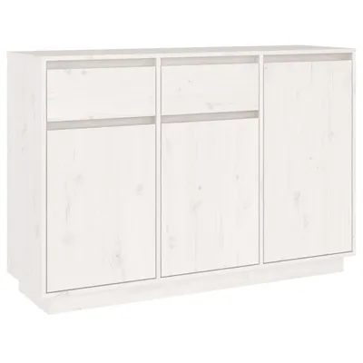 Immagine prodotto di Credenza Bianca 110x34x75 cm in Legno Massello di Pino