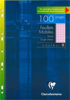 Produktbild von Clairefontaine 10x Packung 50 Bl Ringbucheinlagen, A4, 90g, blau, blanko 1742C