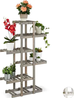 Image de Étagère à fleurs en bois à 5 niveaux