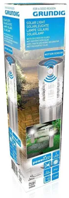 Produktbild von Solar LED Gartenleuchte mit Bewegungsmelder 39 cm Edelstahl