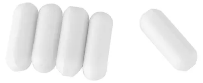 PTFE Magnetrührer, 5 Stück, 5 x 15 mm, weiß