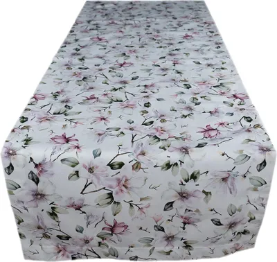 Produktbild von Tischdecke Tischläufer Druck Magnolie Frühling 50 x 150 cm