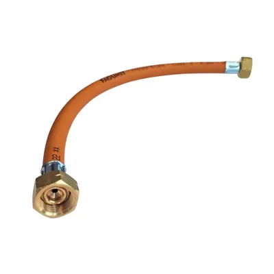 Immagine prodotto di Tubo flessibile per gas propano-butano Zatechs ad alta pressione 0,4 m 20 bar Ø6,3 mm 2x 21,8 mm filettatura sinistrorsa con O-ring in ottone Impianto a più bombole Termoventilatore a gas