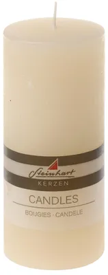 Produktbild von Stumpenkerze "Raureif" Creme 150/68 mm