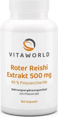 Produktbild von Roter Reishi Extrakt 500 mg 40% Polysacchar.Kaps. 100 St