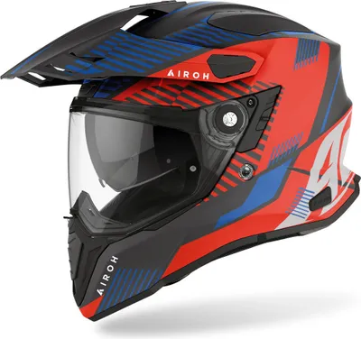 Zdjęcie produktu dla Kask motocrossowy Airoh Commander Boost, niebieski mat/czerwony, S (55/56)
