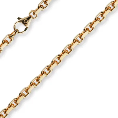 Produktbild von 4mm Armband Armkette Ankerkette aus 750 Gold Rotgold massiv 21cm Goldarmband