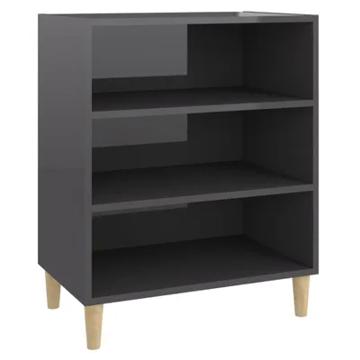 Obrázek produktu pro Příborník šedý s vysokým leskem 57x35x70 cm kompozitní dřevo