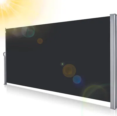 Immagine prodotto di TolleTour tenda laterale 140x300cm schermo privacy estensibile opaco protezione solare tenda da sole balcone terrazza giardino tenda laterale a rullo frangivento nero