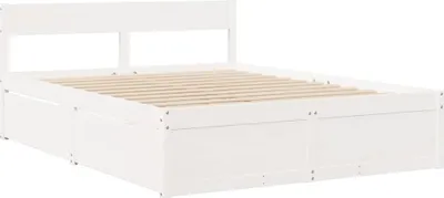 Obrázek produktu pro Postel bez matrace bílá 140 x 200 cm masivní borovice