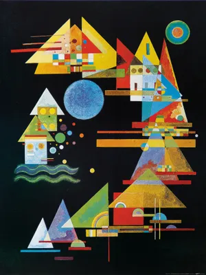 Obrázek produktu pro Wassily Kandinsky art print obraz - Krajka v mašli, 1927 (80 x 60 cm)