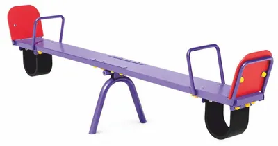 Produktbild von Casa Padrino Kinderwippe Lila / Rot 262 cm - Garten Wippe - Spielplatz Wippe - Kinder Spielgerät - Spielplatz Equipment