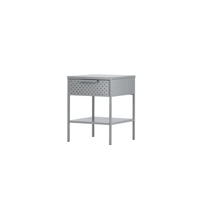 Immagine prodotto di Comodino Sacs 1 cassetto 1 ripiano grigio chiaro.