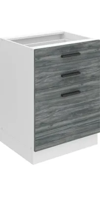 Produktbild von Belini Unterschrank Küche, Küchenunterschrank 60 cm Breite. SDSZ Küchenunterschrank ohne Arbeitsplatte. Küchenschrank mit Schubladen, Glamour Wood