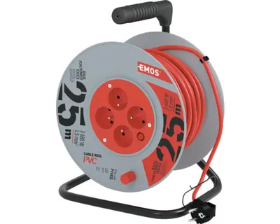 Obrázek produktu pro Prodlužovací kabel na bubnu Emos H05VV-F3G 1,5 mm2 4x230V 25 m