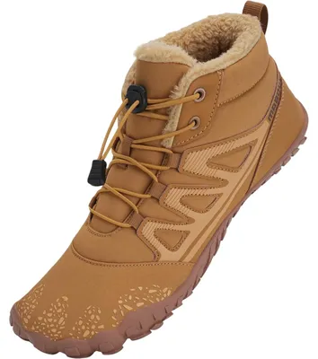 Image de Bottes d’hiver pour hommes, type barefoot, isolées, antidérapantes, marron 42 EU