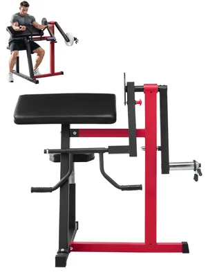 Produktbild von Preacher Curl Bank, 2 in 1 Bizeps-Curlbank und Trizeps-Extension-Maschine, isolierte Bizeps-Station mit sitzendem Arm, Krafttrainingsbank, Trainingsgerät für das Heim-Fitnessstudio