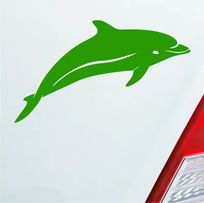 Produktbild von Auto Aufkleber Delphin Delfin Fisch Tier Tuning 12x7 cm Hellgrün Sticker Heckscheibenaufkleber