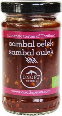 Productafbeelding van SOS SAMBAL OELEK, pittig, glutenvrij, biologisch, 110 g - ONOFF SPICES