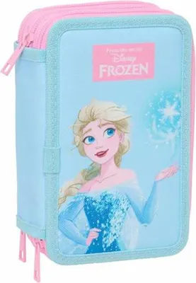Obrázek produktu pro Trojitý penál Frozen Blue 12,5 x 19,5 x 5,5 cm 37 kusů