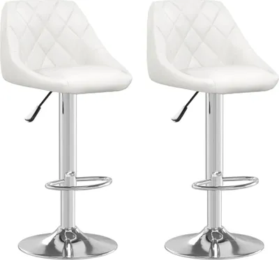 Obrázek produktu pro vidaXL Barová stolička 2 ks. Bílá Imitace kůže