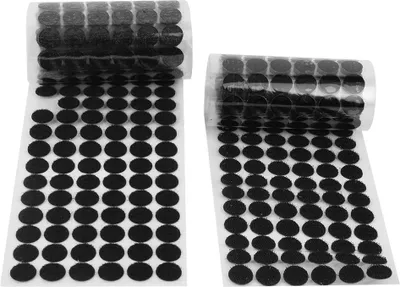 Produktbild von 300 Paar Punkte Aufkleberhaken und Runden runde starke selbstklebende Befestigungsklebebandblack