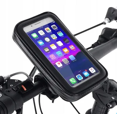 Produktbild von Wasserdichter Handyhalter für Fahrrad Lenker Schwarz