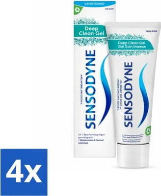 Obrázek produktu pro Sensodyne - zubní pasta - Deep Clean Gel - důkladné čištění - 75 ml - hodnotné balení - 4 kusy