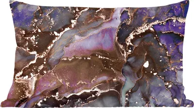 Produktbild von MuchoWow® Zierkissen Sofakissen Wohnzimmer Dekokissen 50x30 cm Marmor - Gold - Rosa - Wohnzimmerdekoration - Polster mit Photo