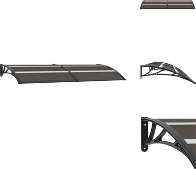 Obrázok produktu pre vidaXL Strieška na dvere čierna 240×80 cm PC - Markízy