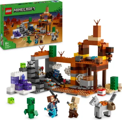 Produktbild von LEGO Minecraft Die Mine in den Badlands, Bergbau-Spielzeug zum Videospiel, Set für Jungen und Mädchen ab 8 Jahren, Bauspaß mit LEGO Steinen, Abenteuerset, Geburtstagsgeschenk 21263