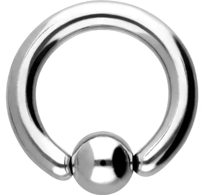 Produktbild von Intim-Piercing, Septum Piercing Chirurgenstahl Klemmkugelring Farbe: Silber + Kugelgröße: 5mm Innendurchmesser: 10mm + Stabstärke: 2,5mm