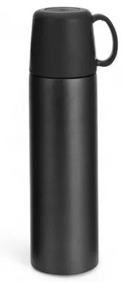 Thermosflasche 500 ml Edelstahl doppelwandig schwarz
