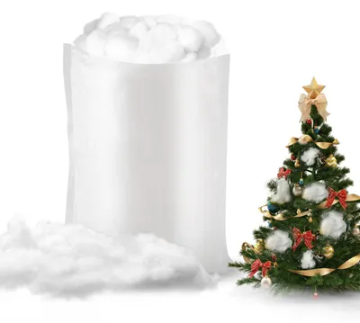 Kunstschnee 150 g, flauschige Schneefaser für Weihnachtsdeko