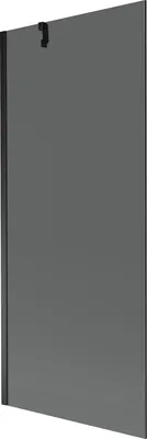 Produktbild von Mexen Next Badewannenabtrennung 1-flügelig 80 x 150 cm, Graphit, Schwarz - 895-080-000-00-40-70