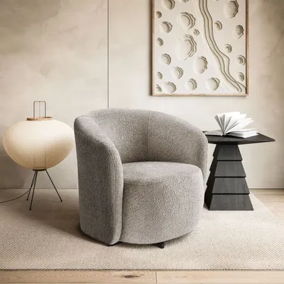 Produktbild von Drehsessel SWING, Bouclé-Stoff Abriamo 02, modern, 80 cm breit, 78 cm hoch, 75 cm tief