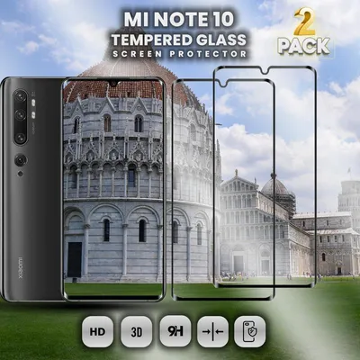 Obrázok produktu pre 2-balenie Xiaomi Mi Note 10 Ochranné sklo na displej - Tvrdené sklo 9H - Super kvalita 3D